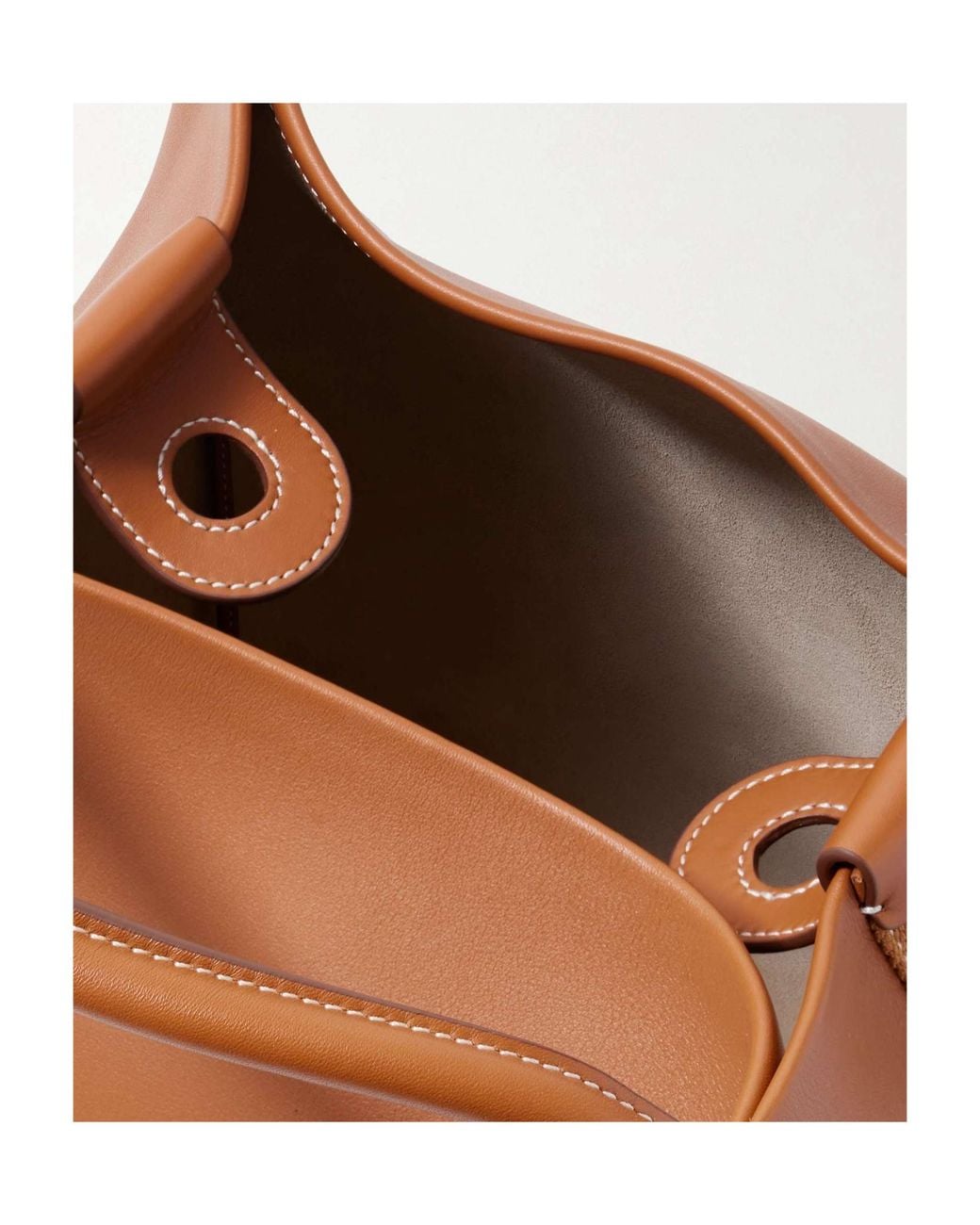 Loro Piana Brown Bale Large Leather Bag