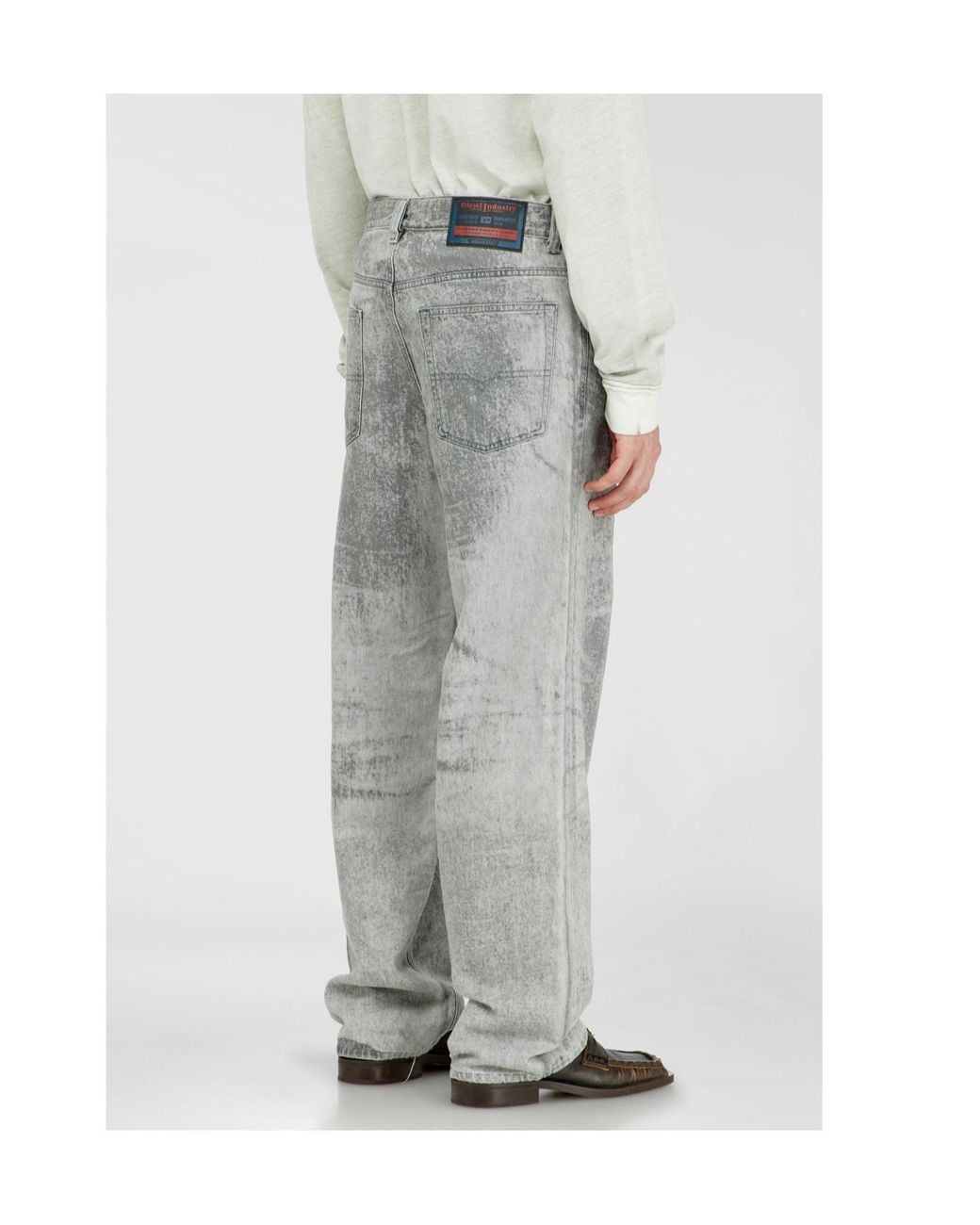 DIESEL Gray 2001 D Macro S 9 Wide-Leg Jeans for men