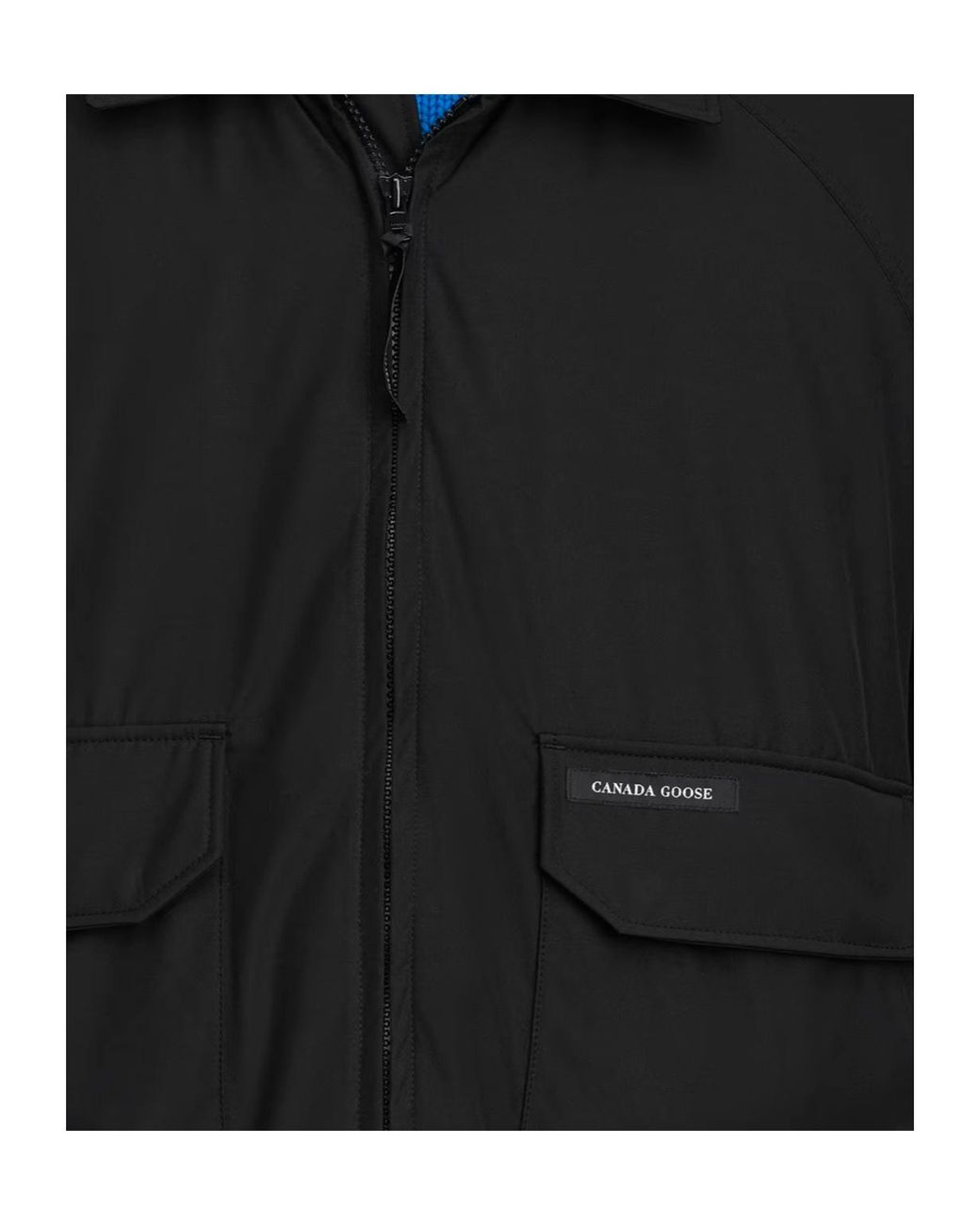 Canada Goose Black Logo Detail Zip-Up Jacket for men
