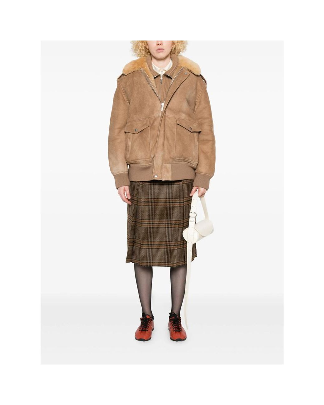 Prada Natural Logo Detailed Long-Sleeved Jacket