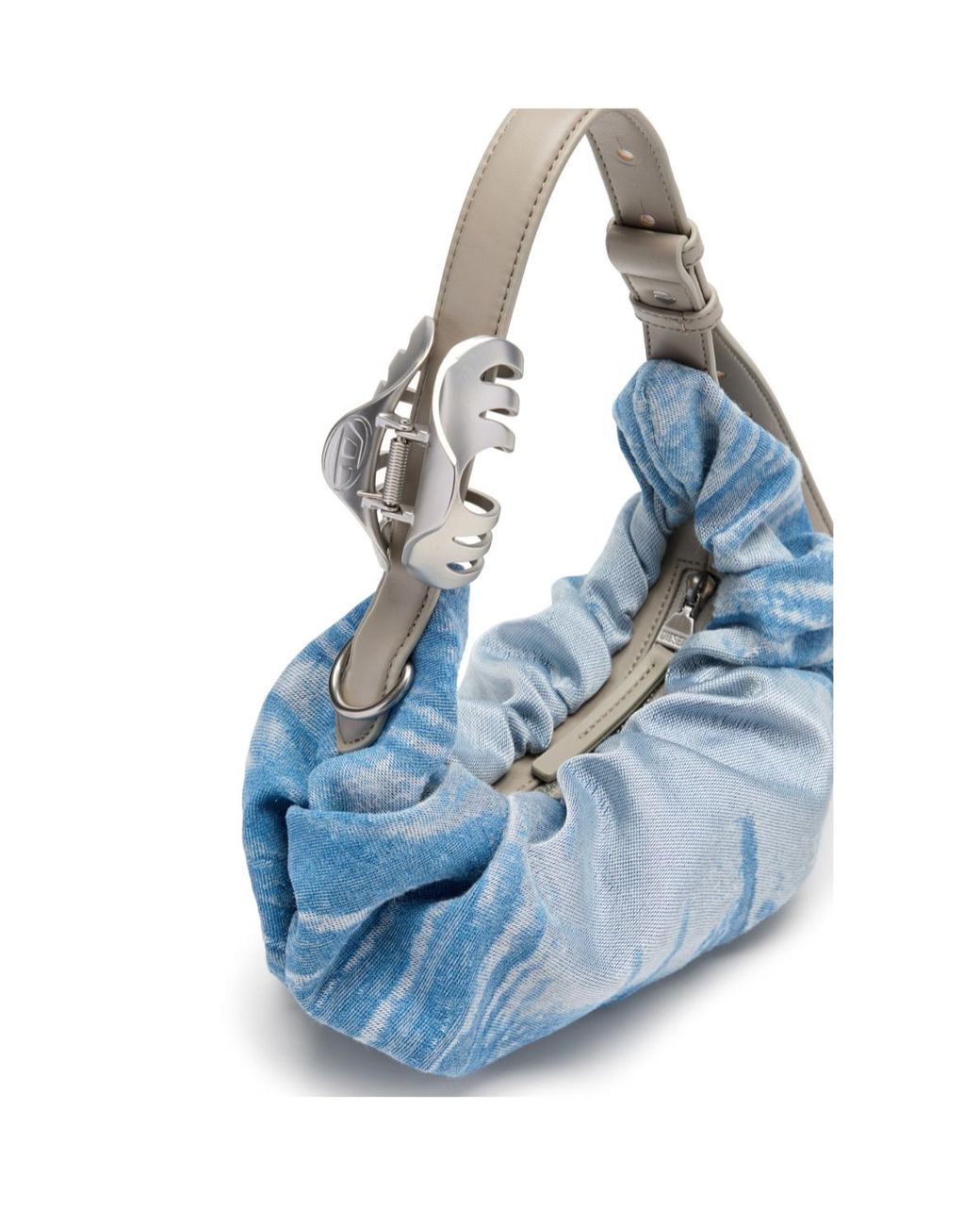 DIESEL Blue Grab-D-Scrunched Hobo Bag