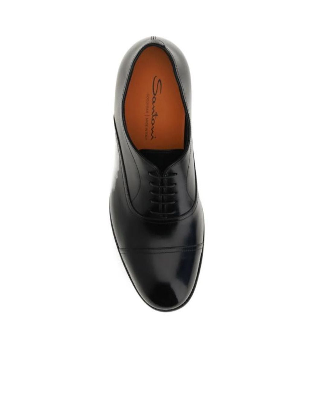Santoni Black Francesina Cap-Toe Oxford Shoes for men