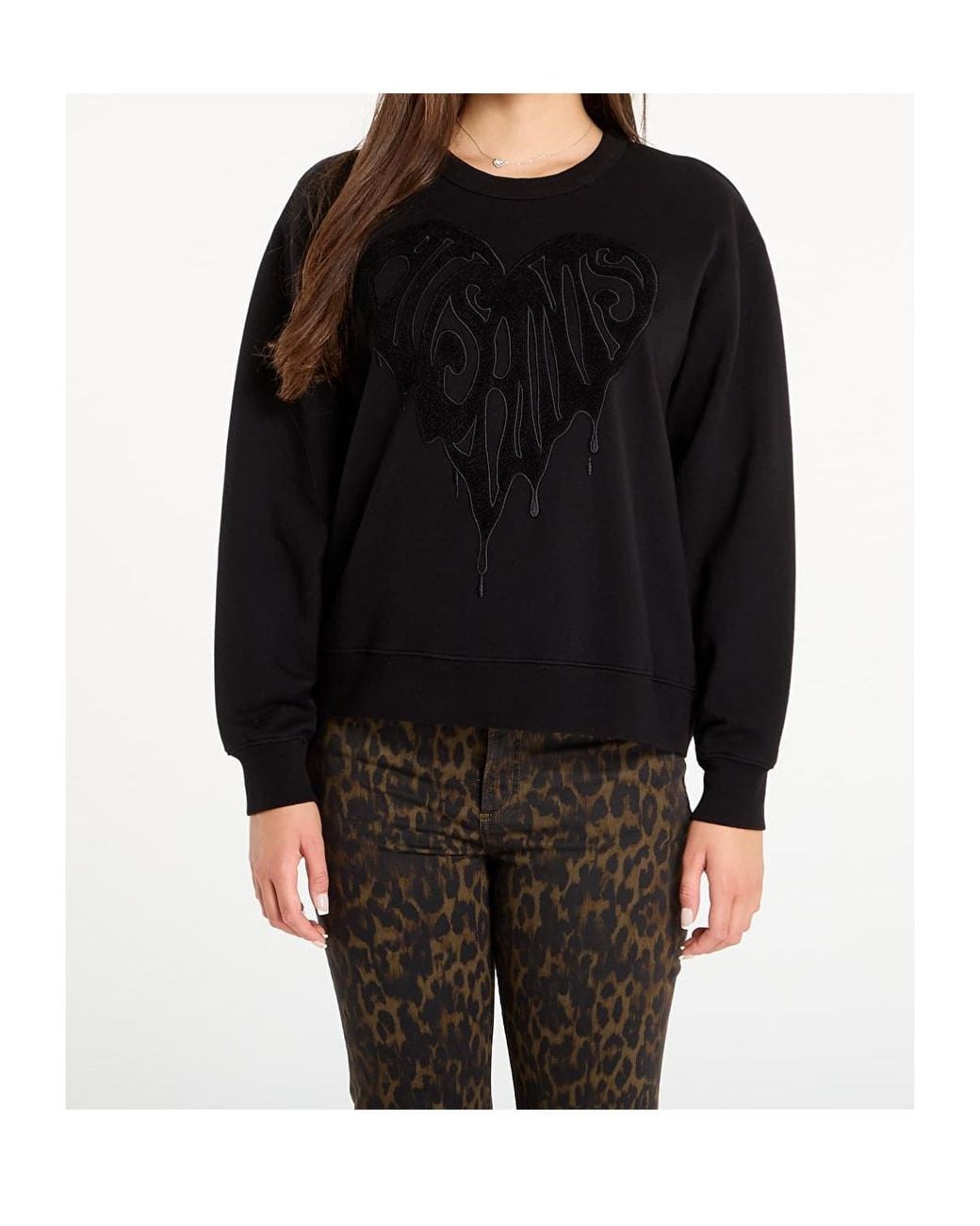 AllSaints Black Trip Crewneck Sweatshirt