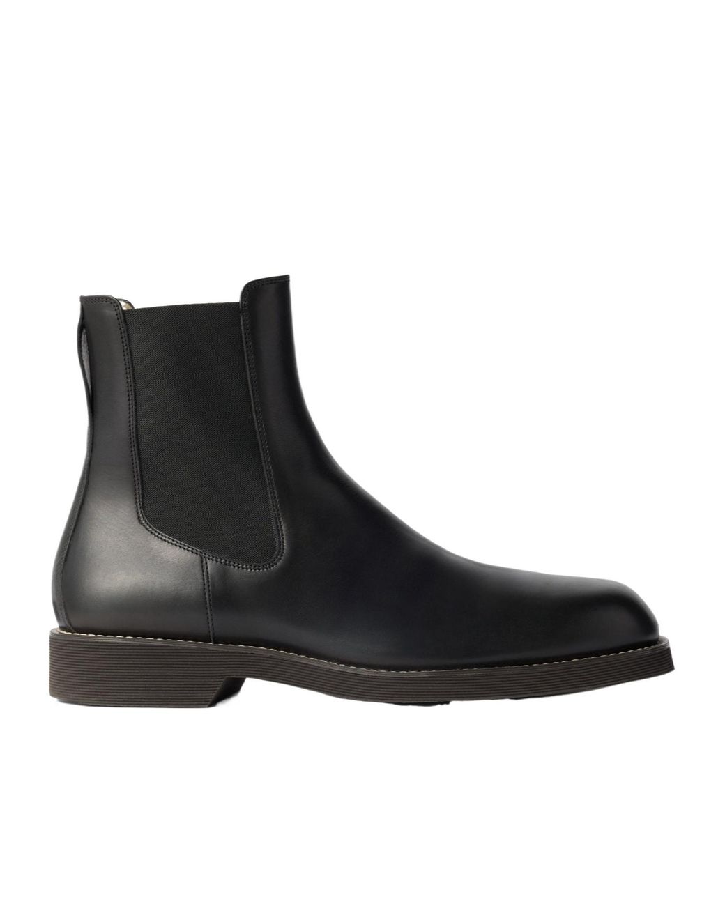 Lemaire Black Leather Chelsea Boots for men