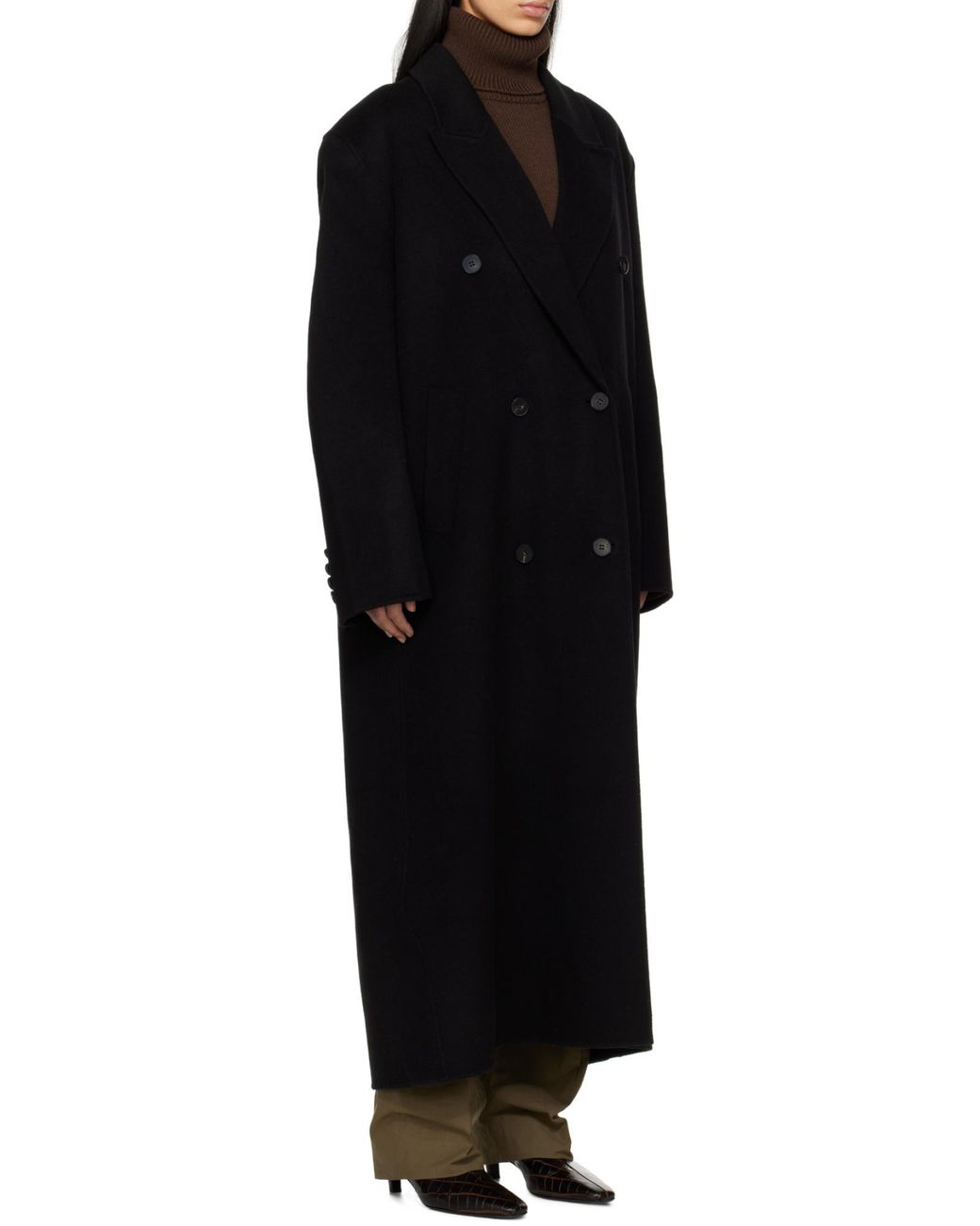 Frankie Shop Blue Gaia Double Breasted Long Sleeved Coat