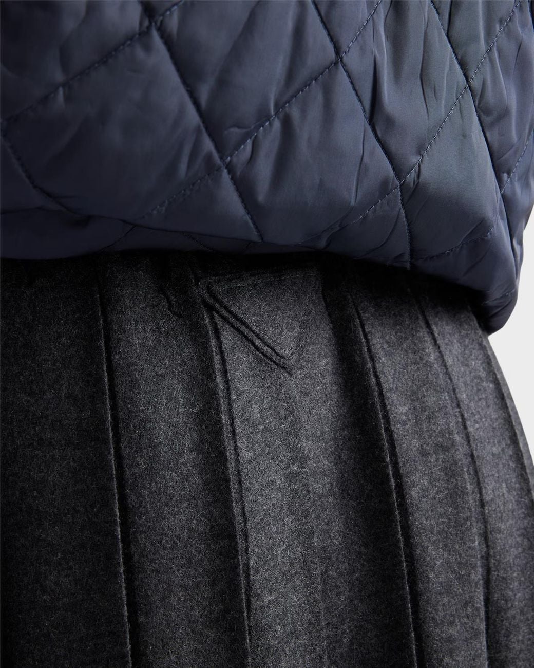 Prada Black Pleated Jersey Skirt