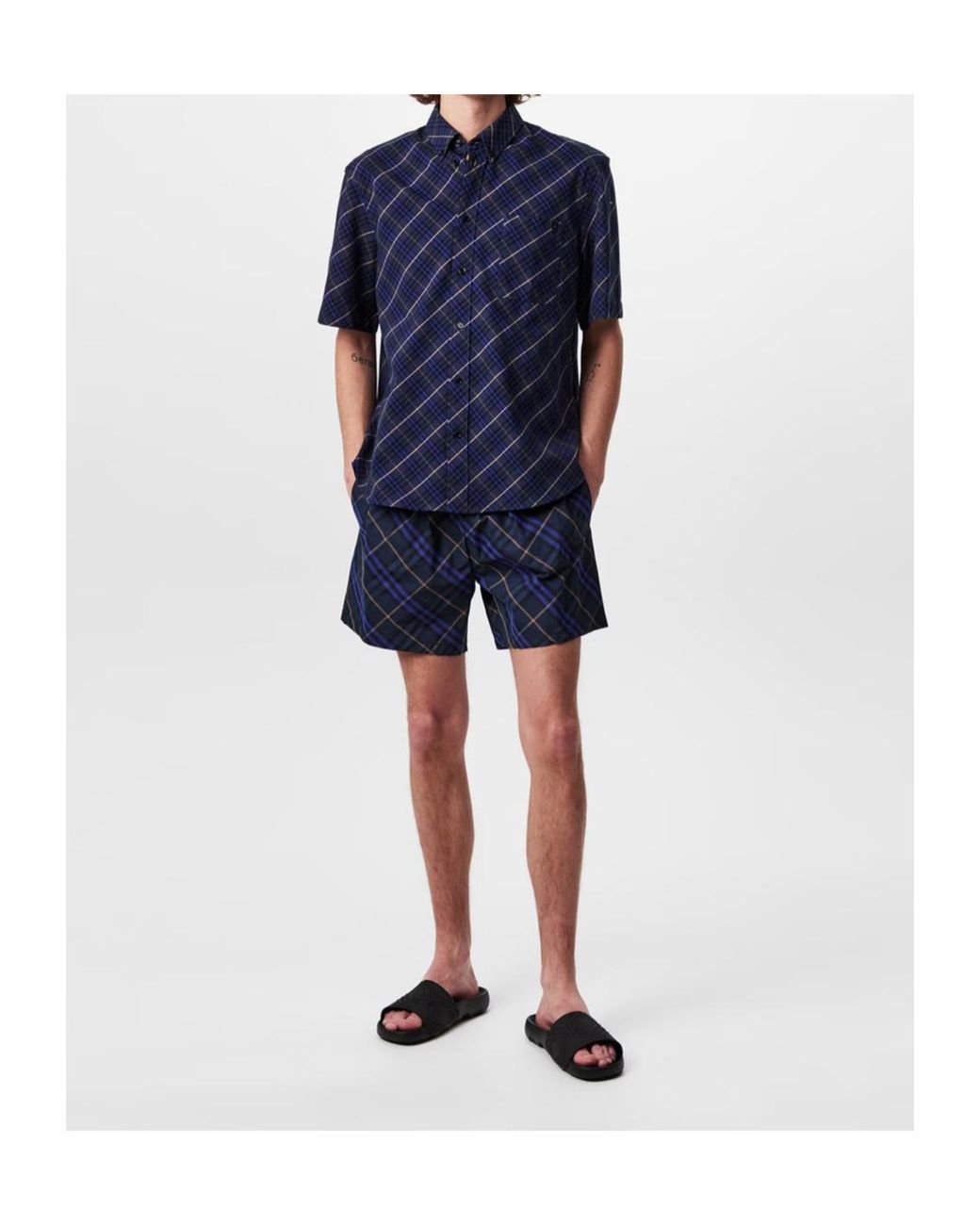 Burberry Blue Logo Shirt for men