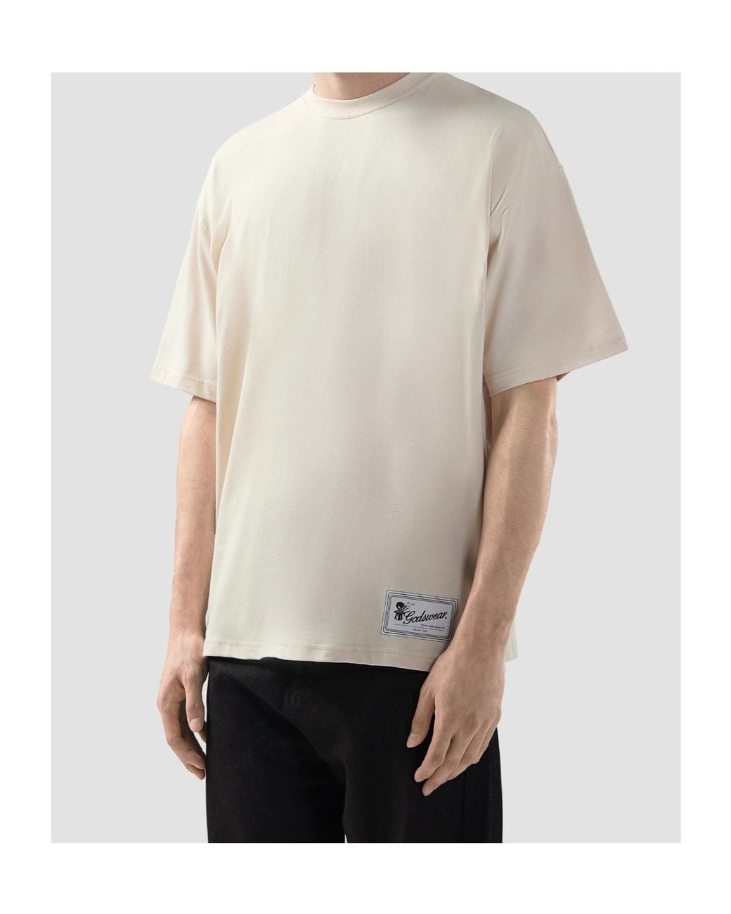 Gcds White Logo-Patch T-Shirt for men
