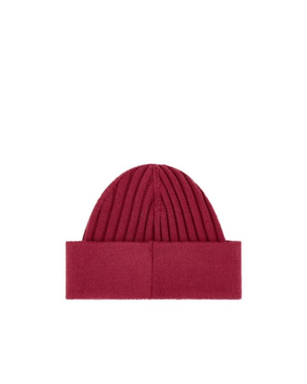 Emporio Armani Logo-Embroidered Ribbed Beanie Hat
