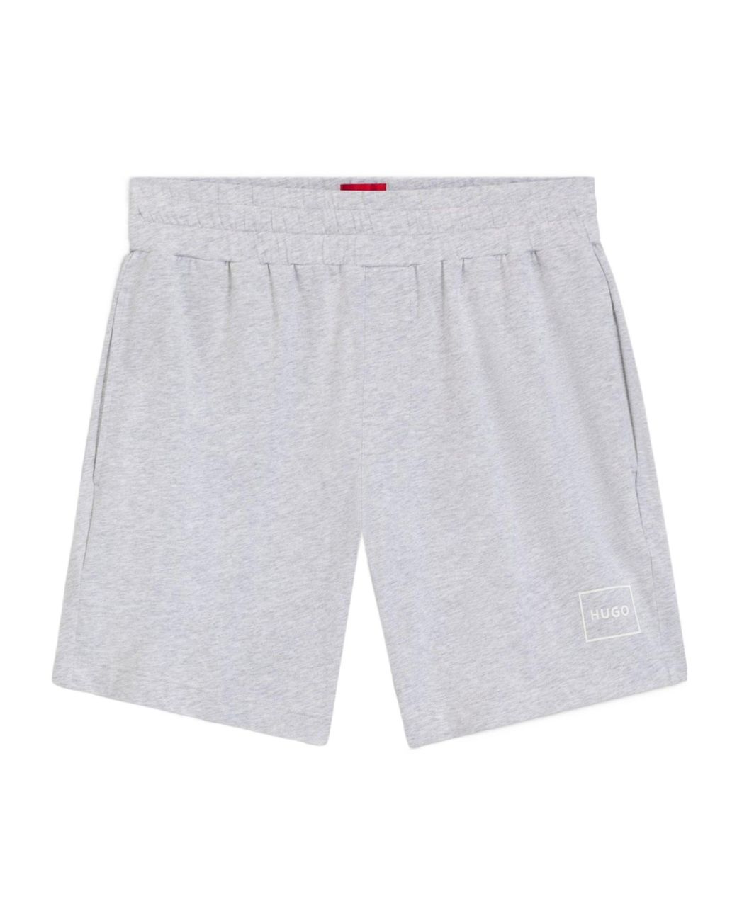 Boss White Elastic Waist Shorts for men