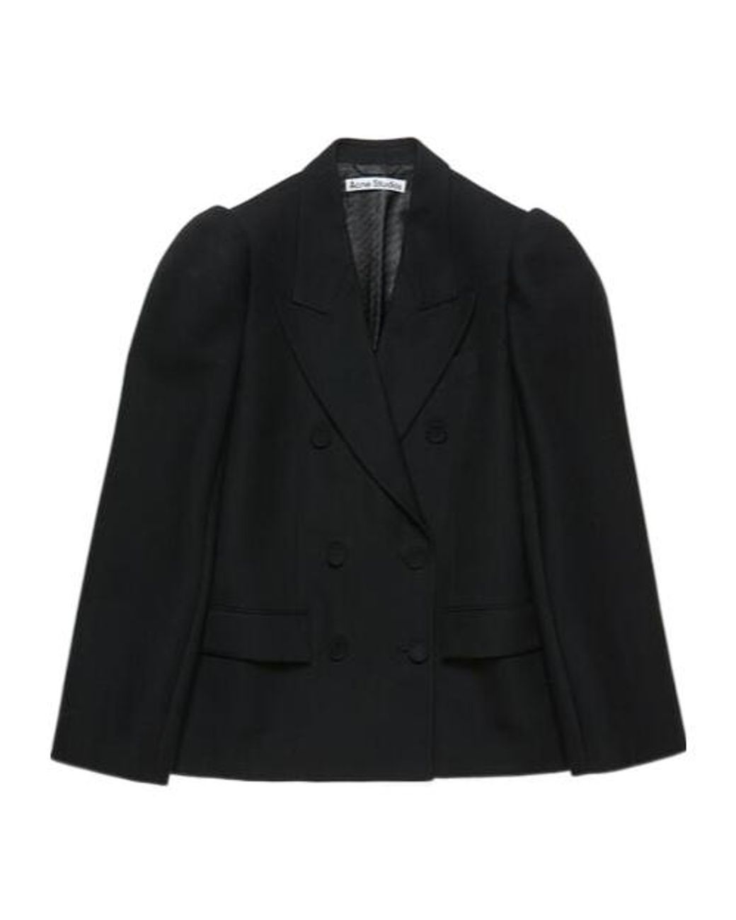 Acne Black Double Breasted Tailored Blazer