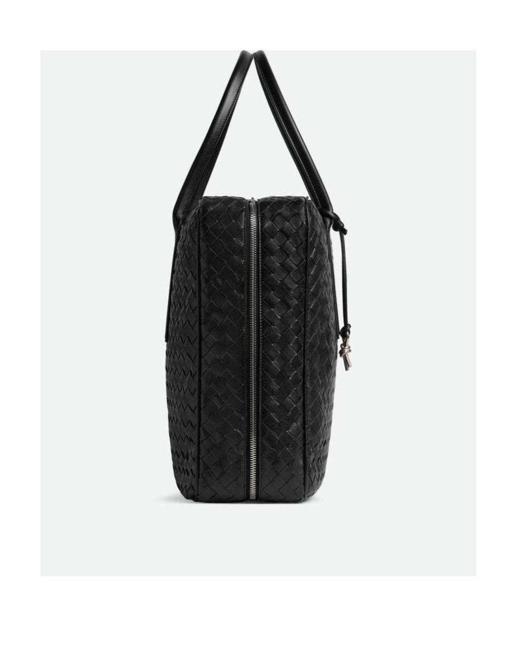 Bottega Veneta Black Large Getaway Weekender for men