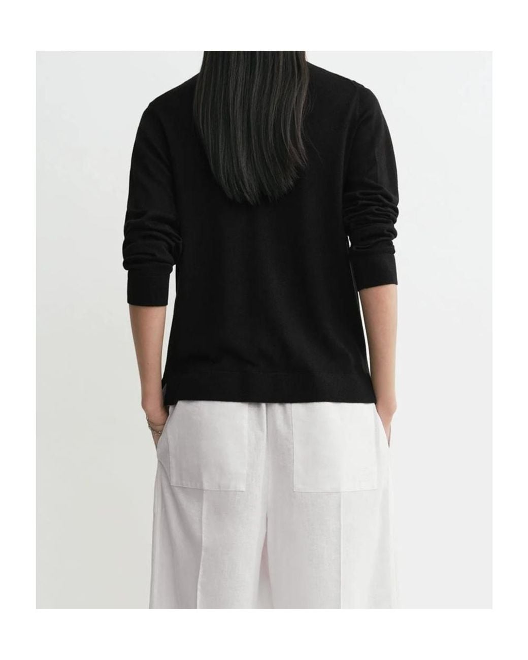 Totême Black Button-Placket Sweater