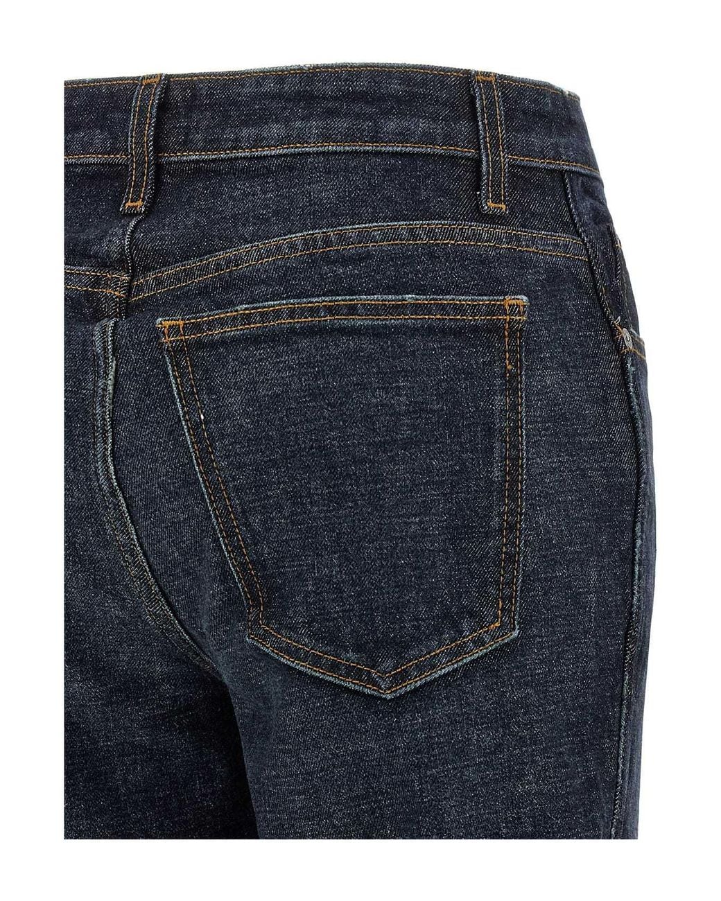 Khaite Blue Dane High Waisted Wide-Leg Jeans