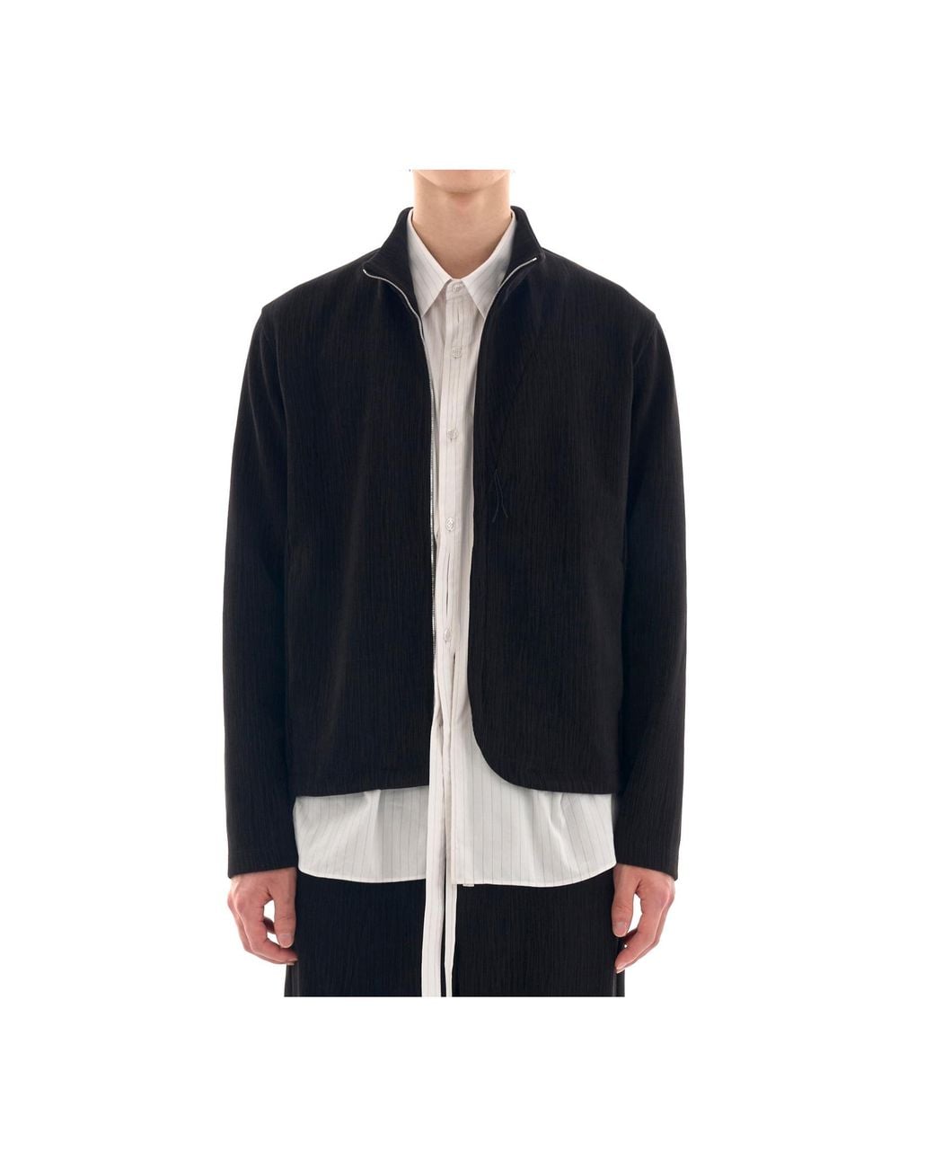 Post Archive Faction PAF Black Two-Way Zip Jacket for men