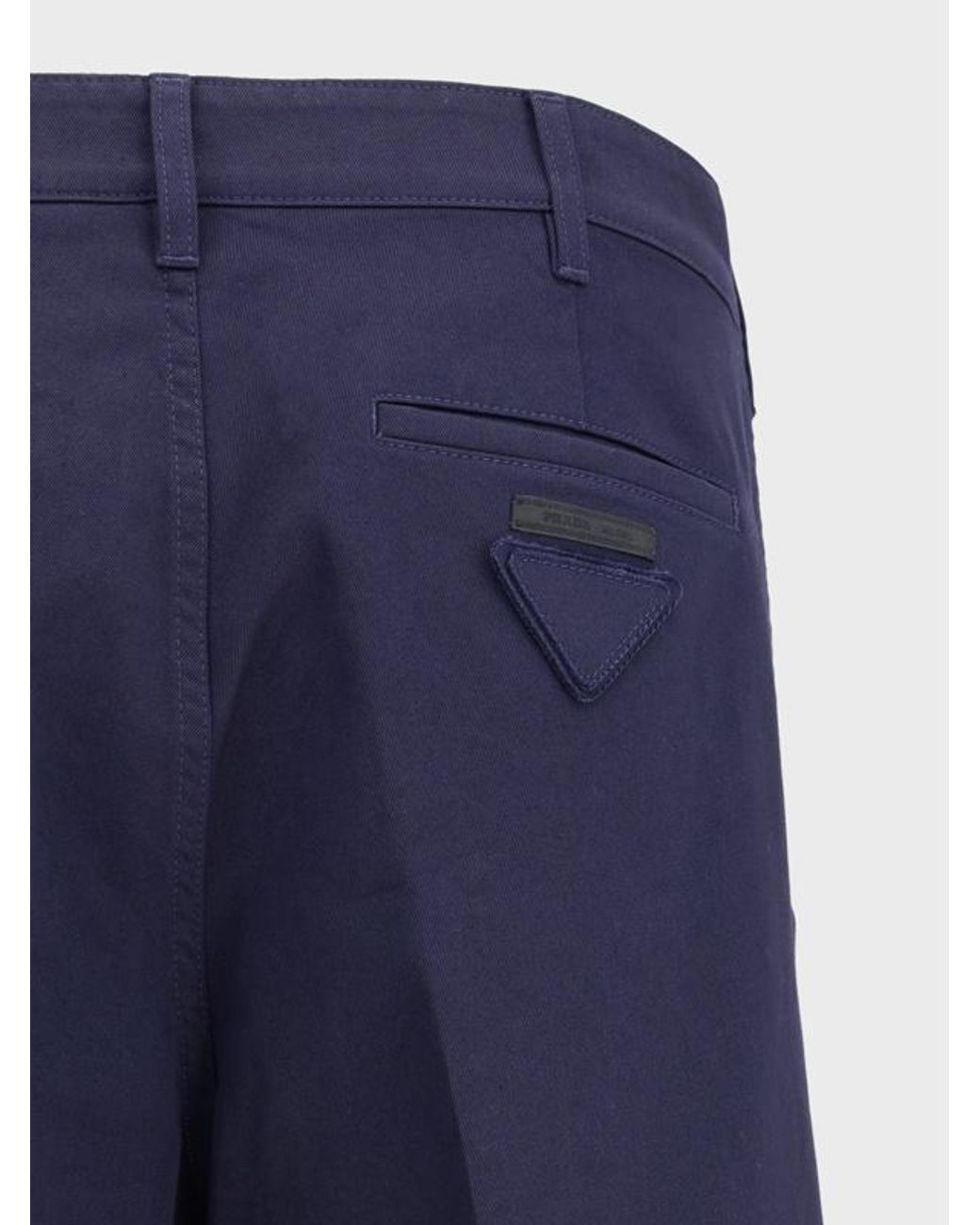 Prada Blue Tapered Chino Pants for men