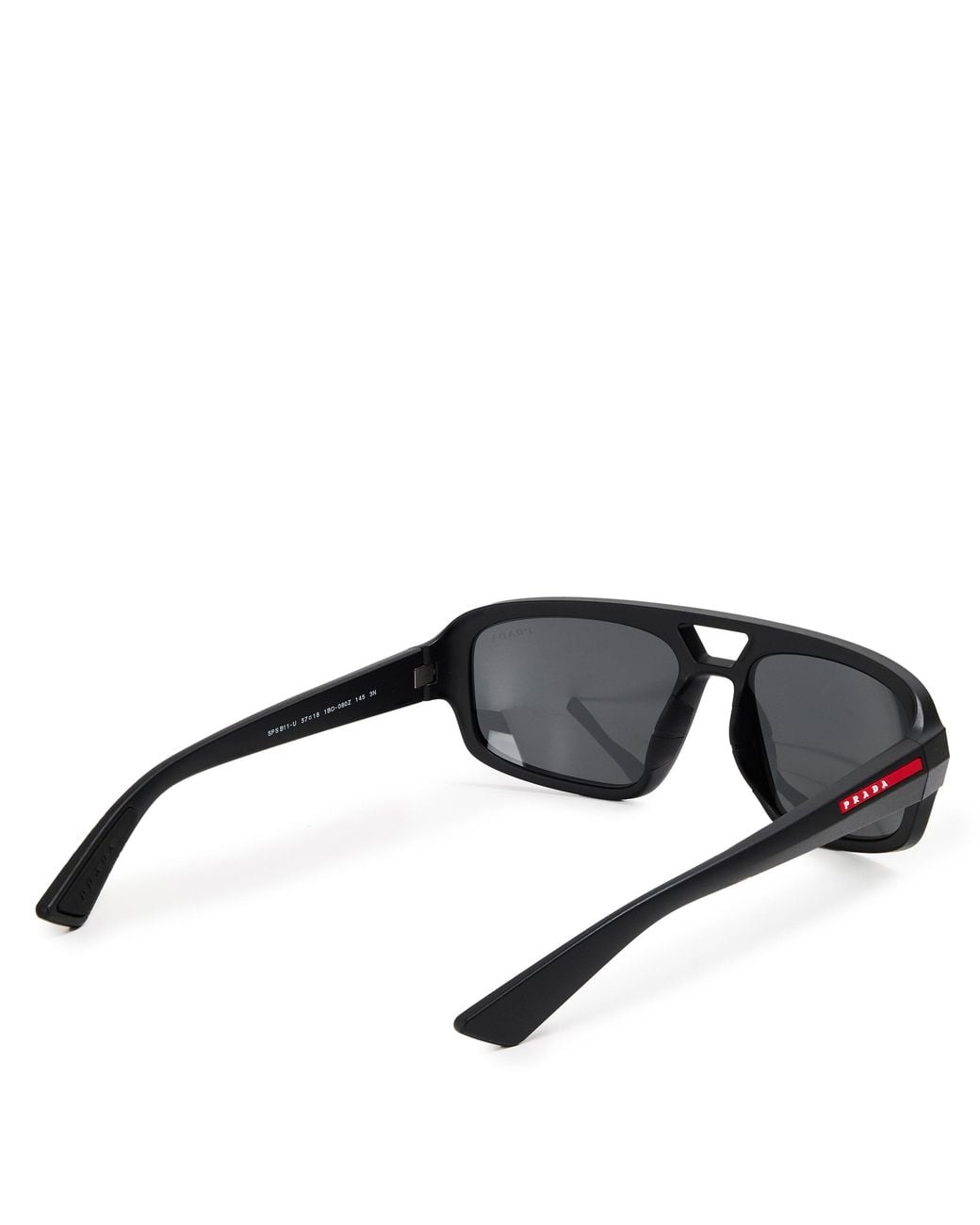 Prada White Classic Doublebridge Squareframe Sunglasses for men