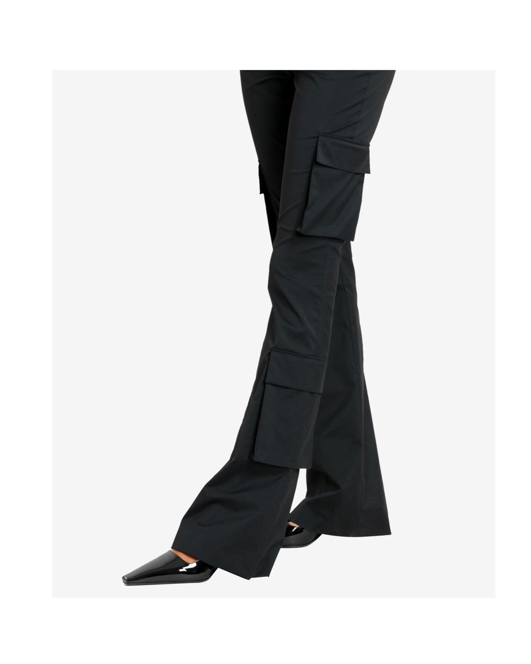 Philosophy Di Lorenzo Serafini Black Low-Rise Casual Pants