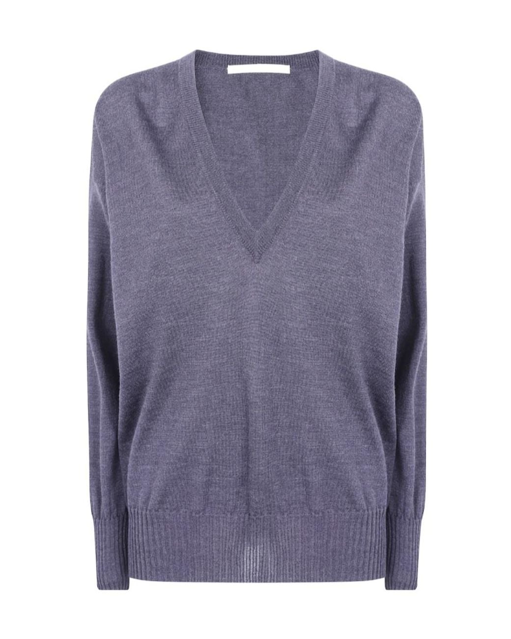 Nuur Blue V-Neck Sweater