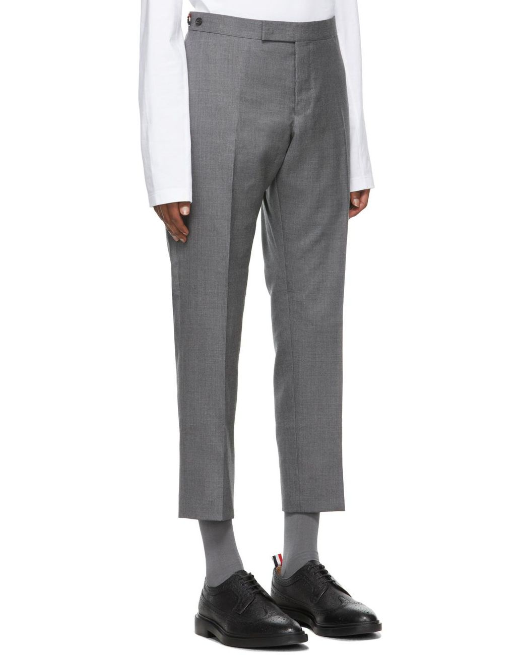 Thom Browne Gray Tailored Pants for men