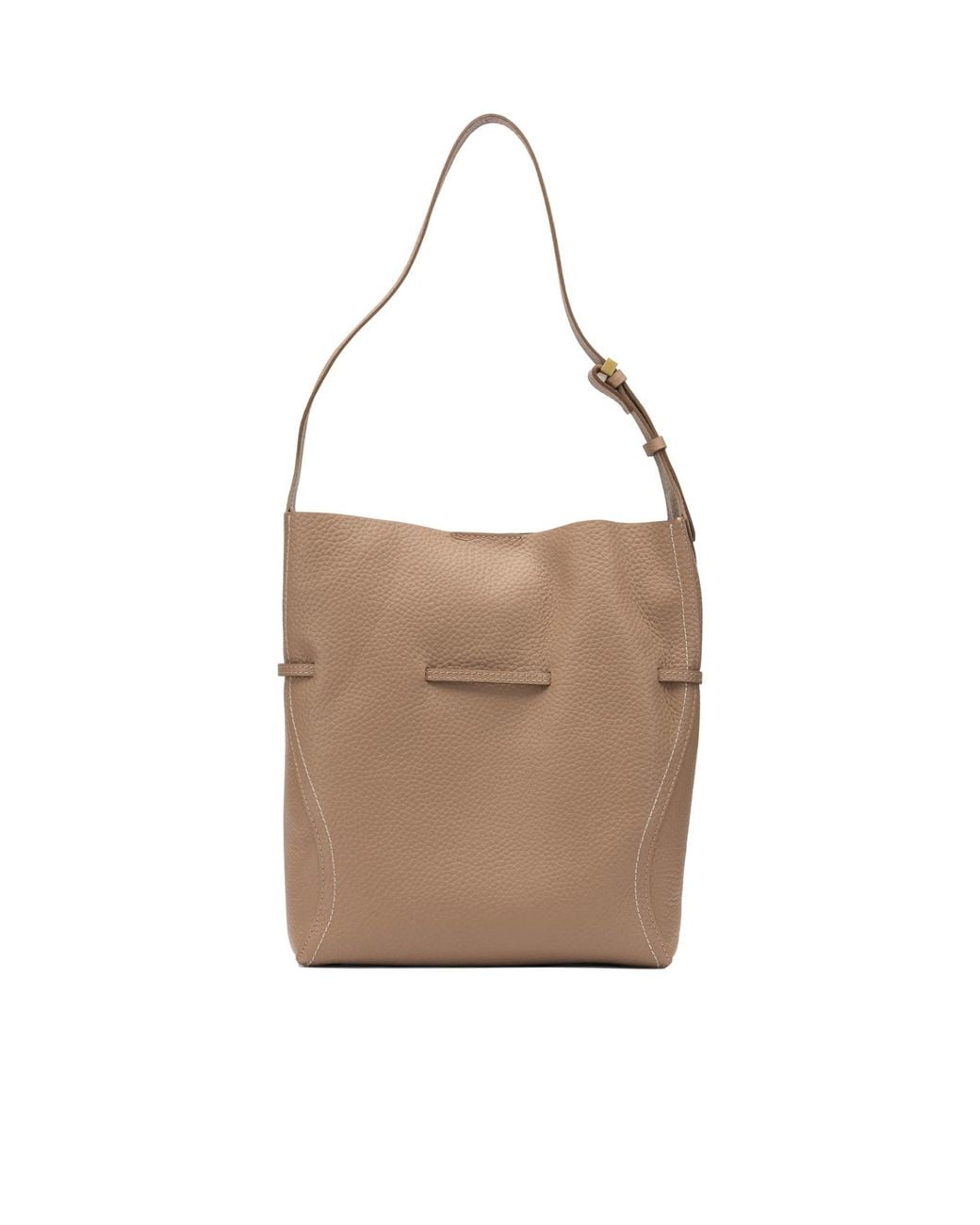 Gianni Chiarini White Drawstring Shoulder Bag