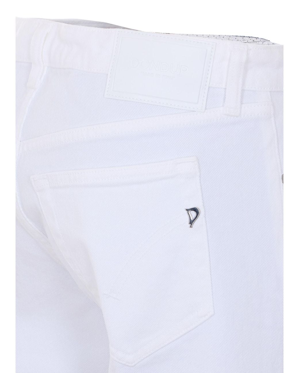 Dondup White Slim Fit Jeans
