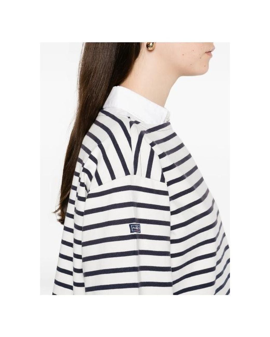 Polo Ralph Lauren White Striped Crewneck T-Shirt