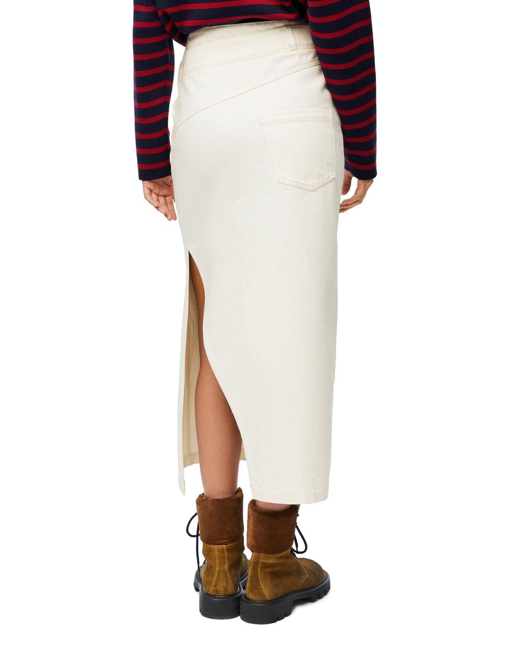 Loewe White Deconstructed Denim Skirt