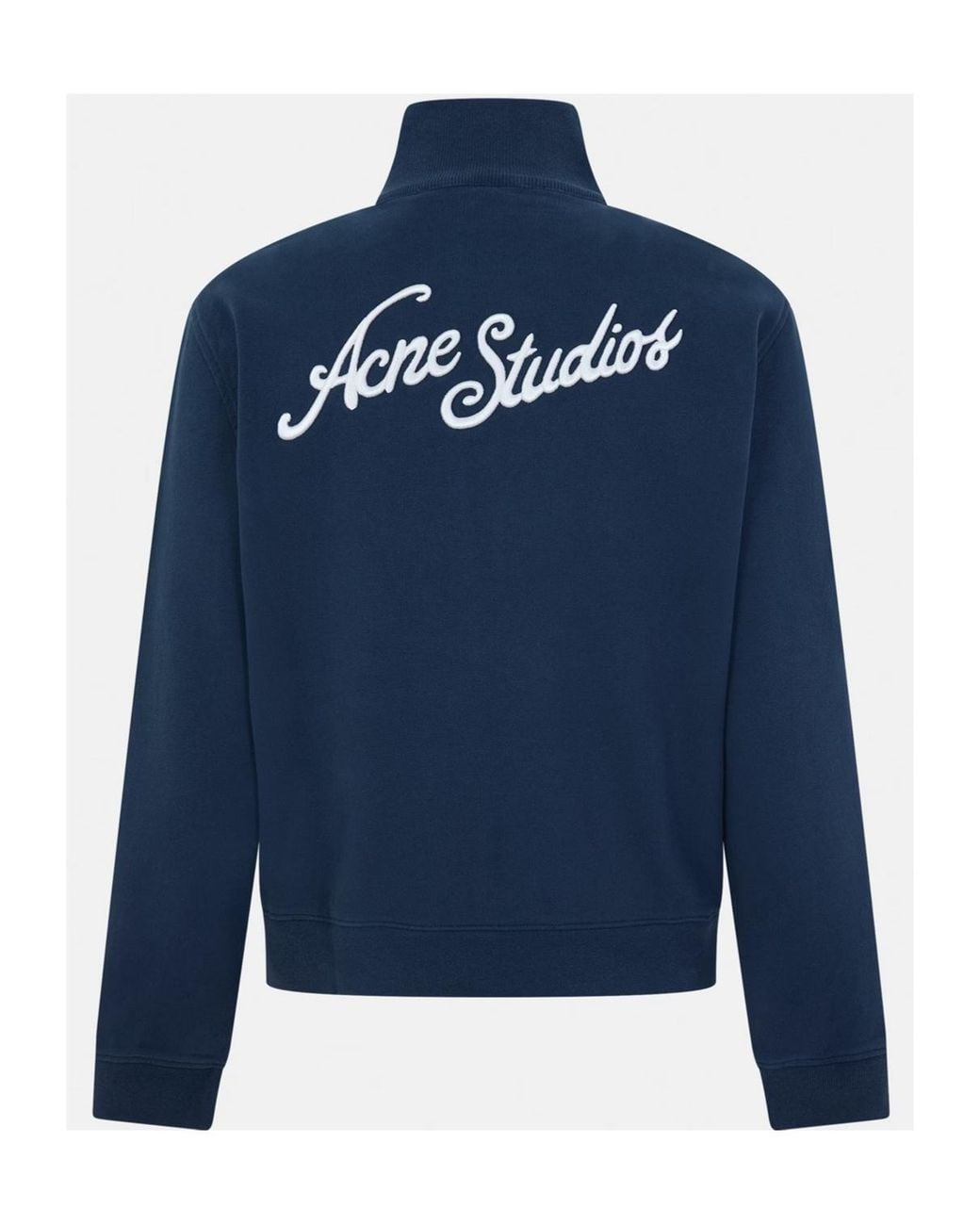 Acne Blue Logo Zip Hoodie for men