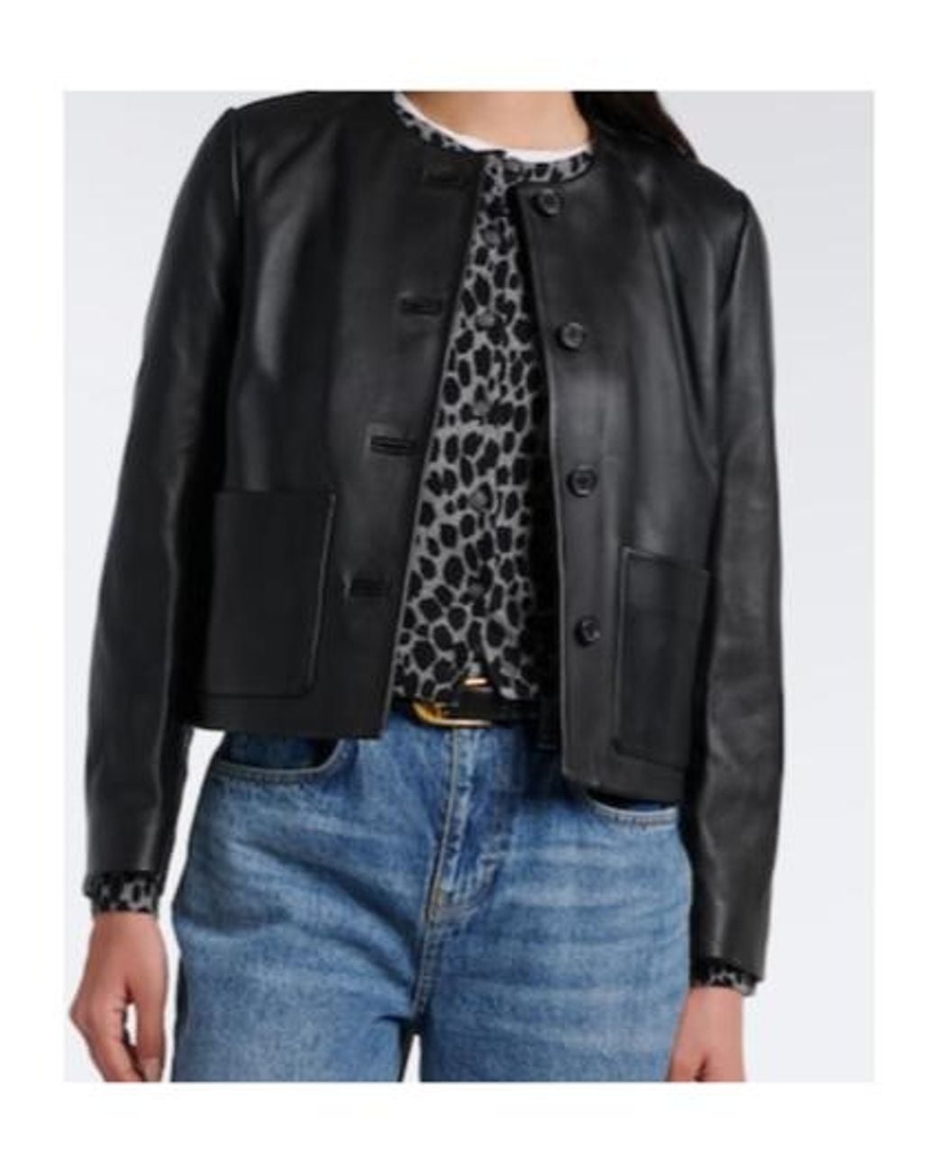 Nili Lotan Black Ophelie Leather Jacket
