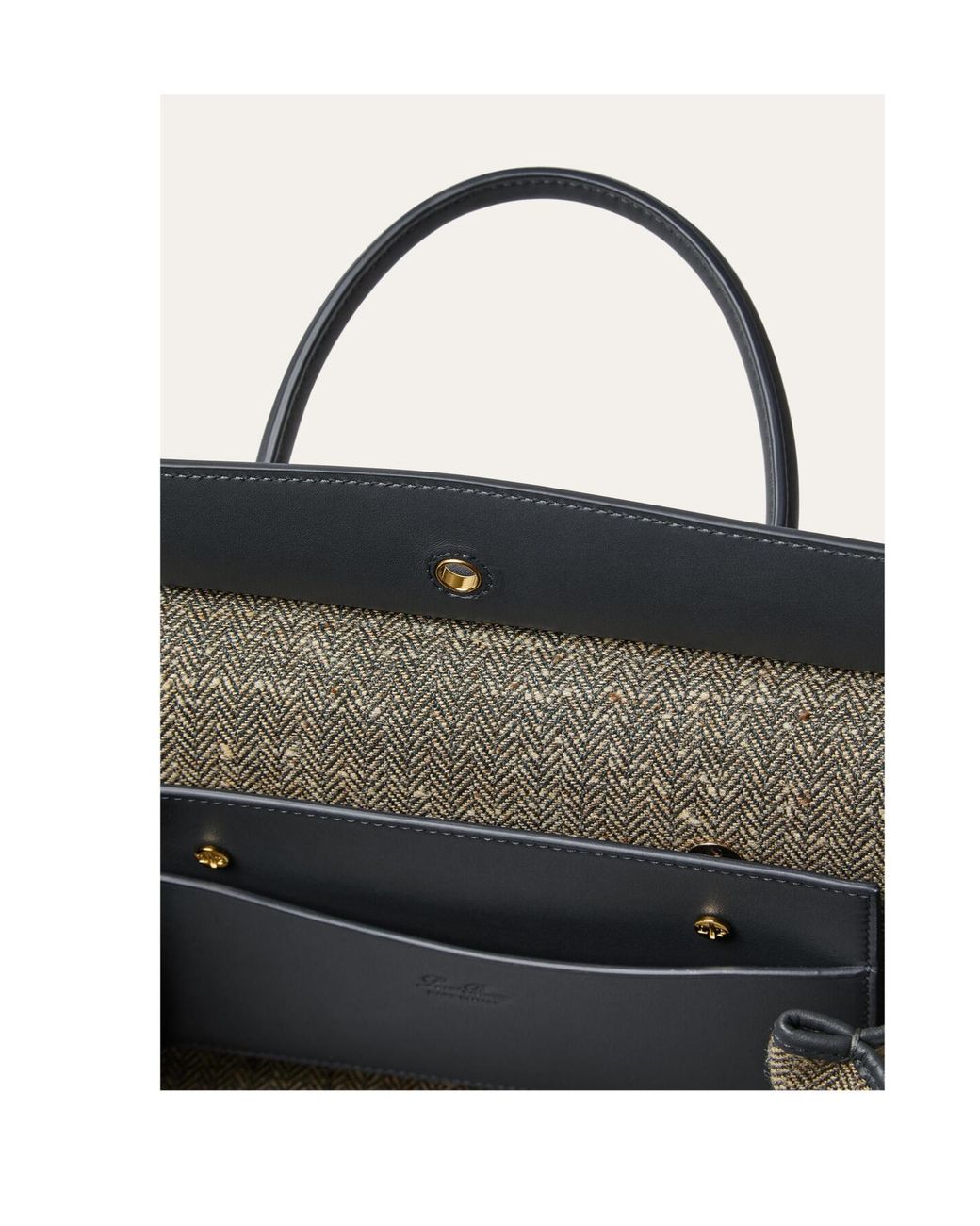 Loro Piana Black Loom Bag L25