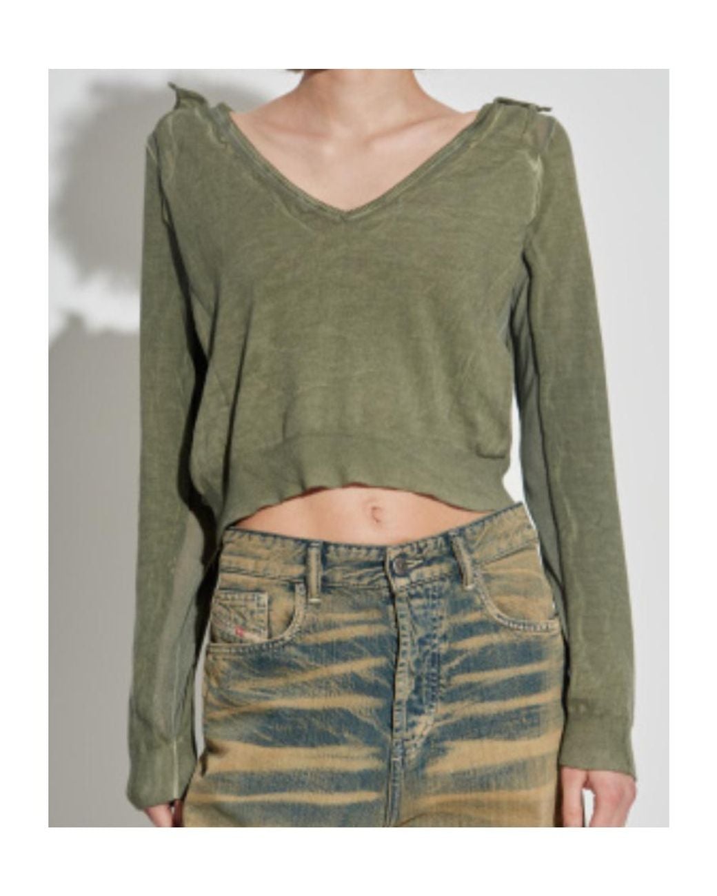 DIESEL Green M-Debi Long-Sleeved Top