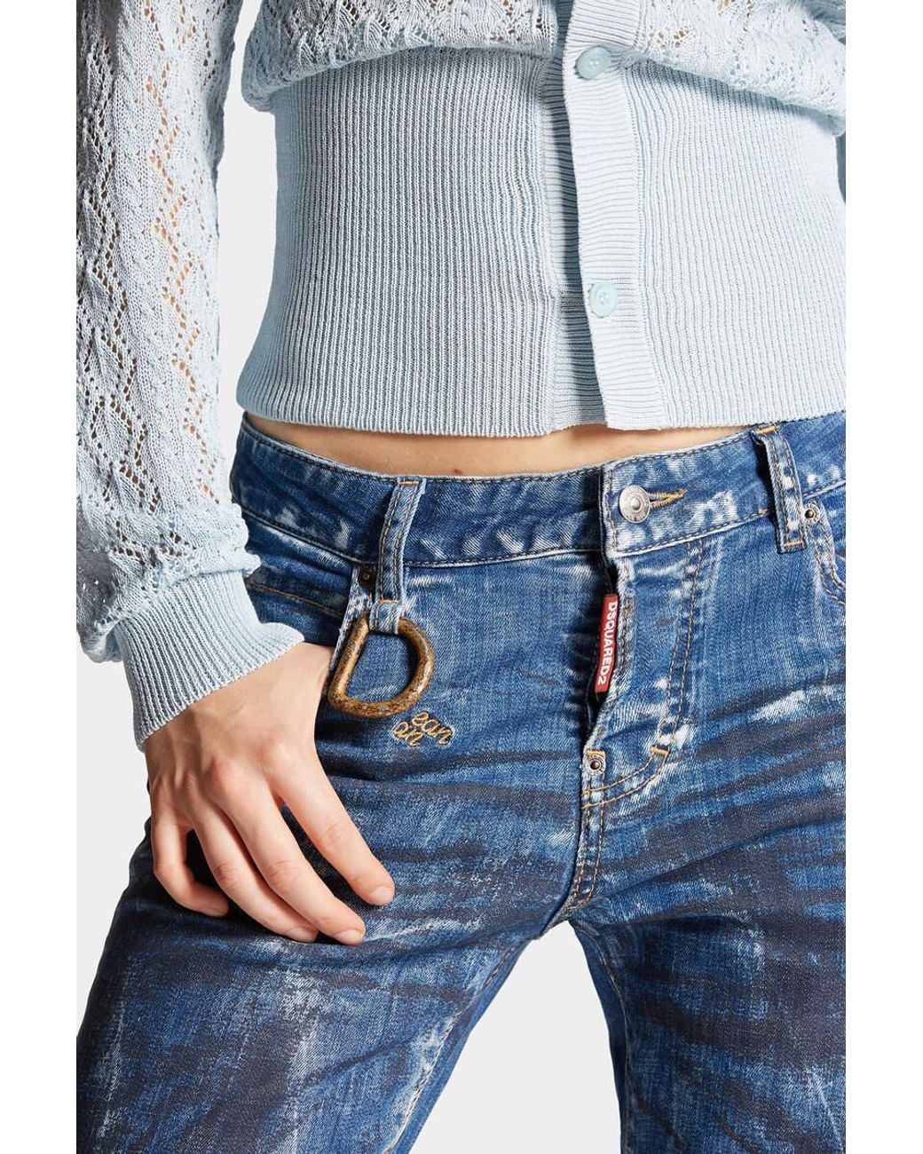 DSquared² White Pointelle-Knit Cotton Cardigan