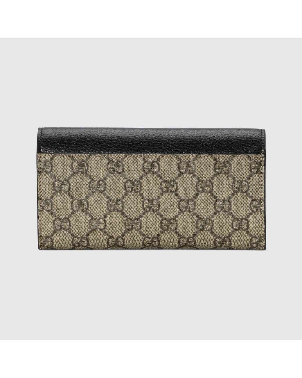 Gucci Black Gg Marmont Continental Wallet