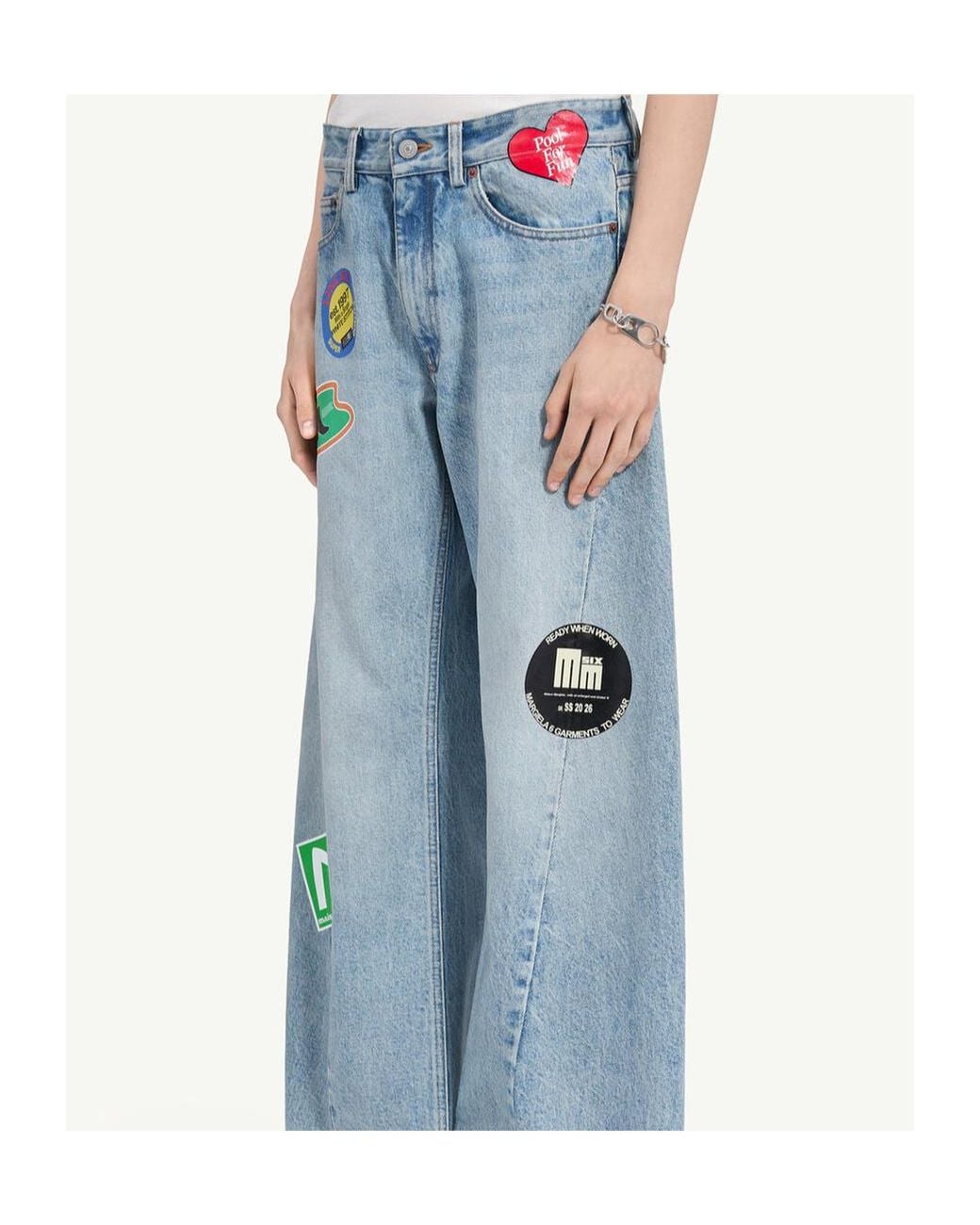 MM6 by Maison Margiela Blue Wide-Leg Jeans