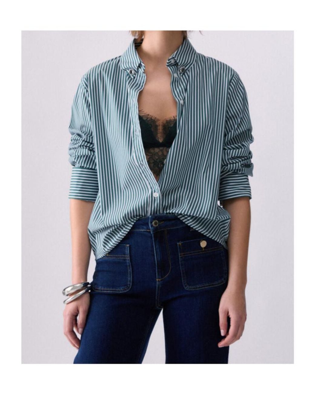 Liu Jo Blue Striped Shirt
