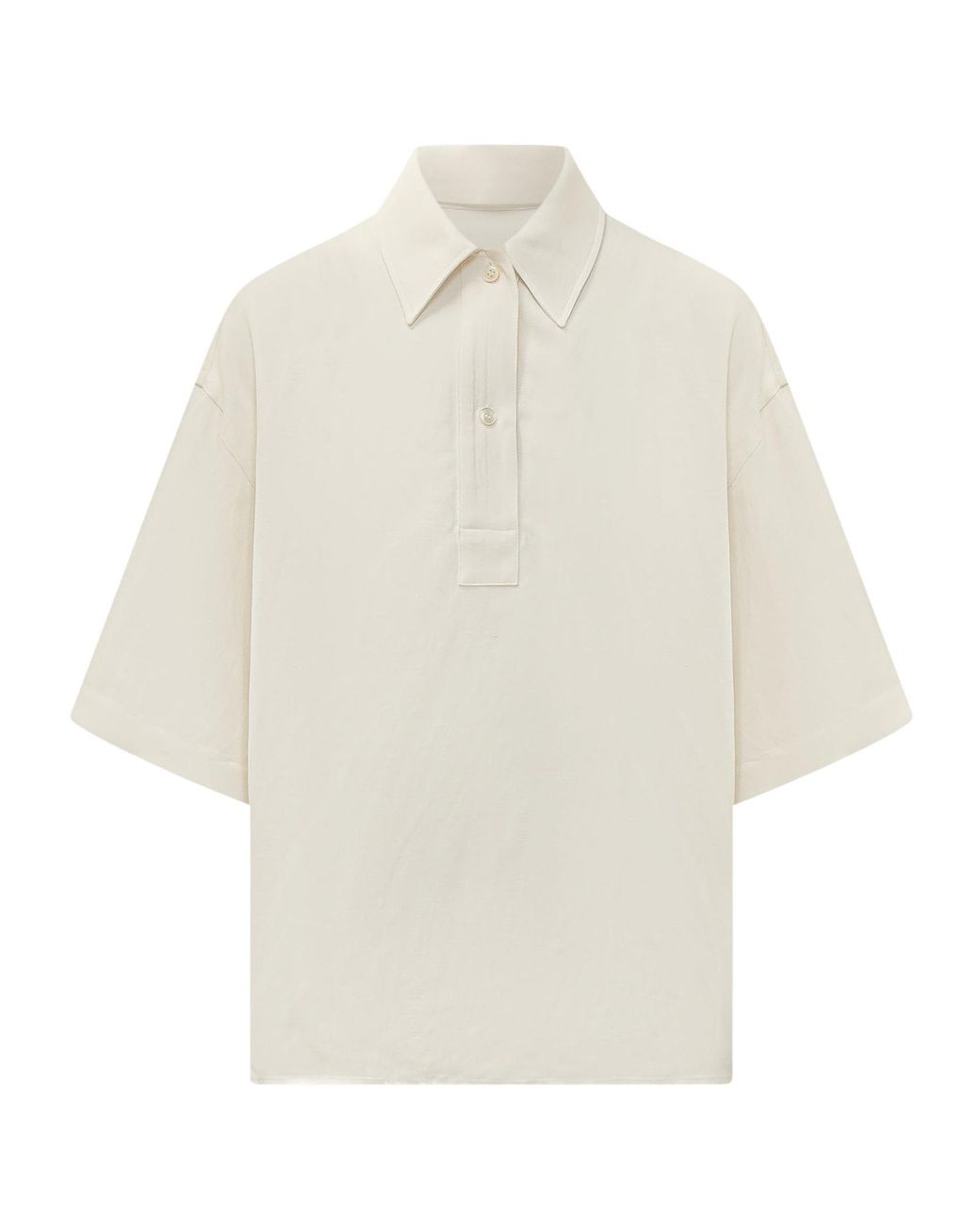Studio Nicholson White Toulon Half-Placket Shirt