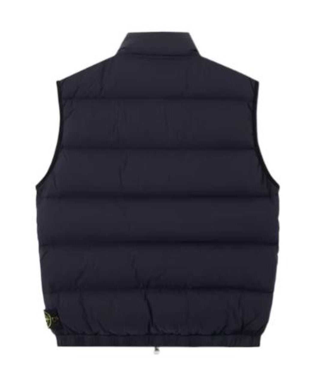 Stone Island Blue Logo Patch Zip-Up Vest for men
