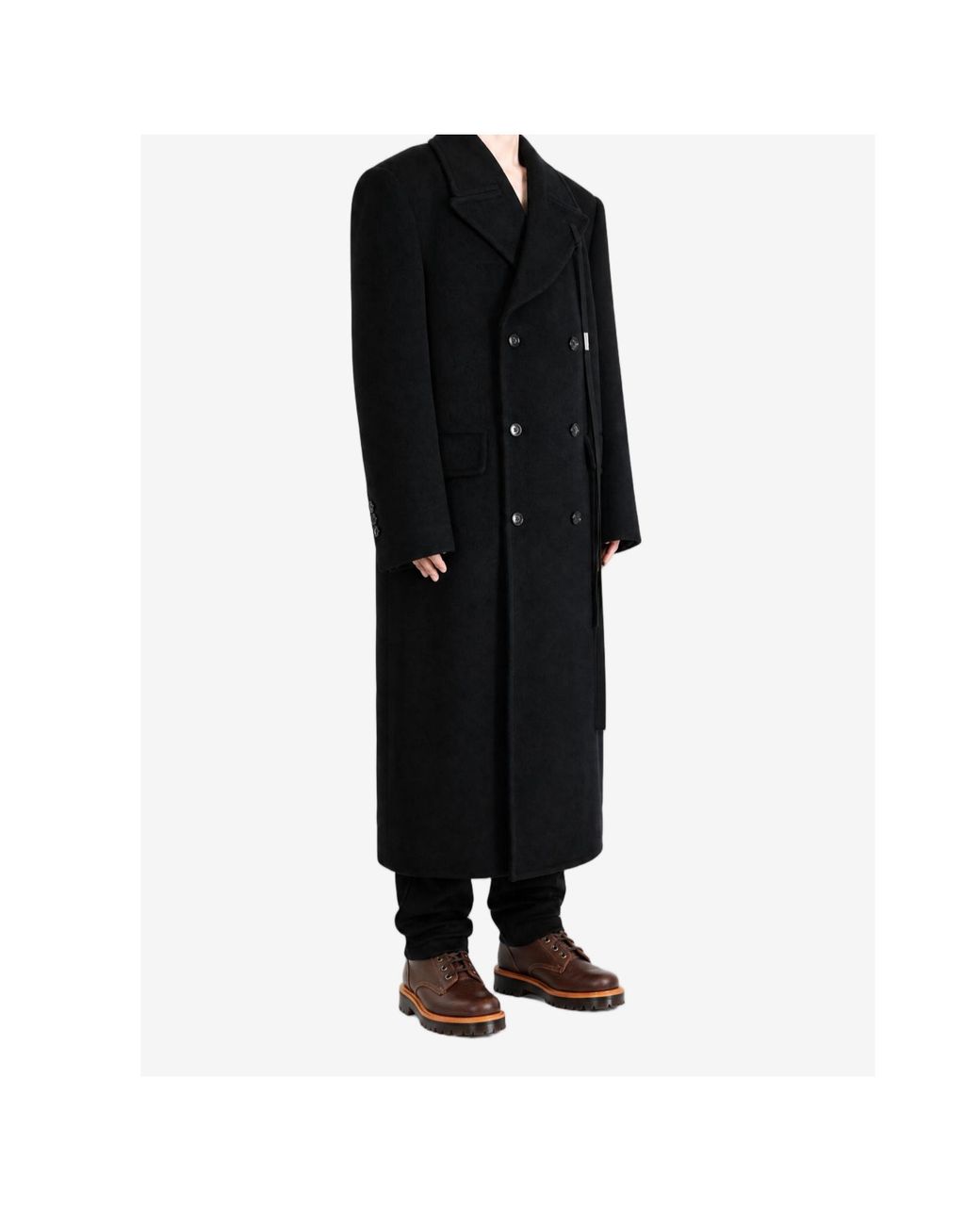 Ann Demeulemeester Black Jack Double-Breasted Coat for men