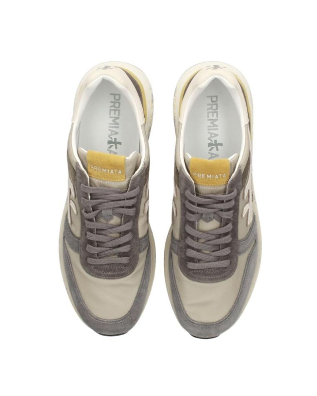 Premiata Gray Round-Toe Sneakers for men
