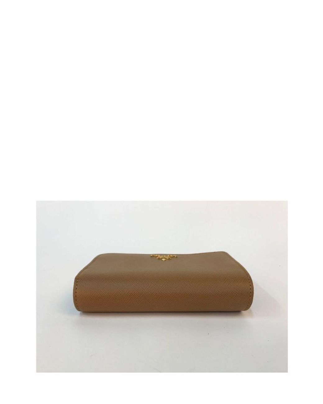 Prada Brown Logo Embossed Wallet