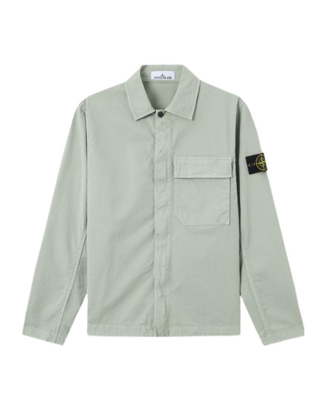 Stone Island Green Compass Badge Overshirt for men