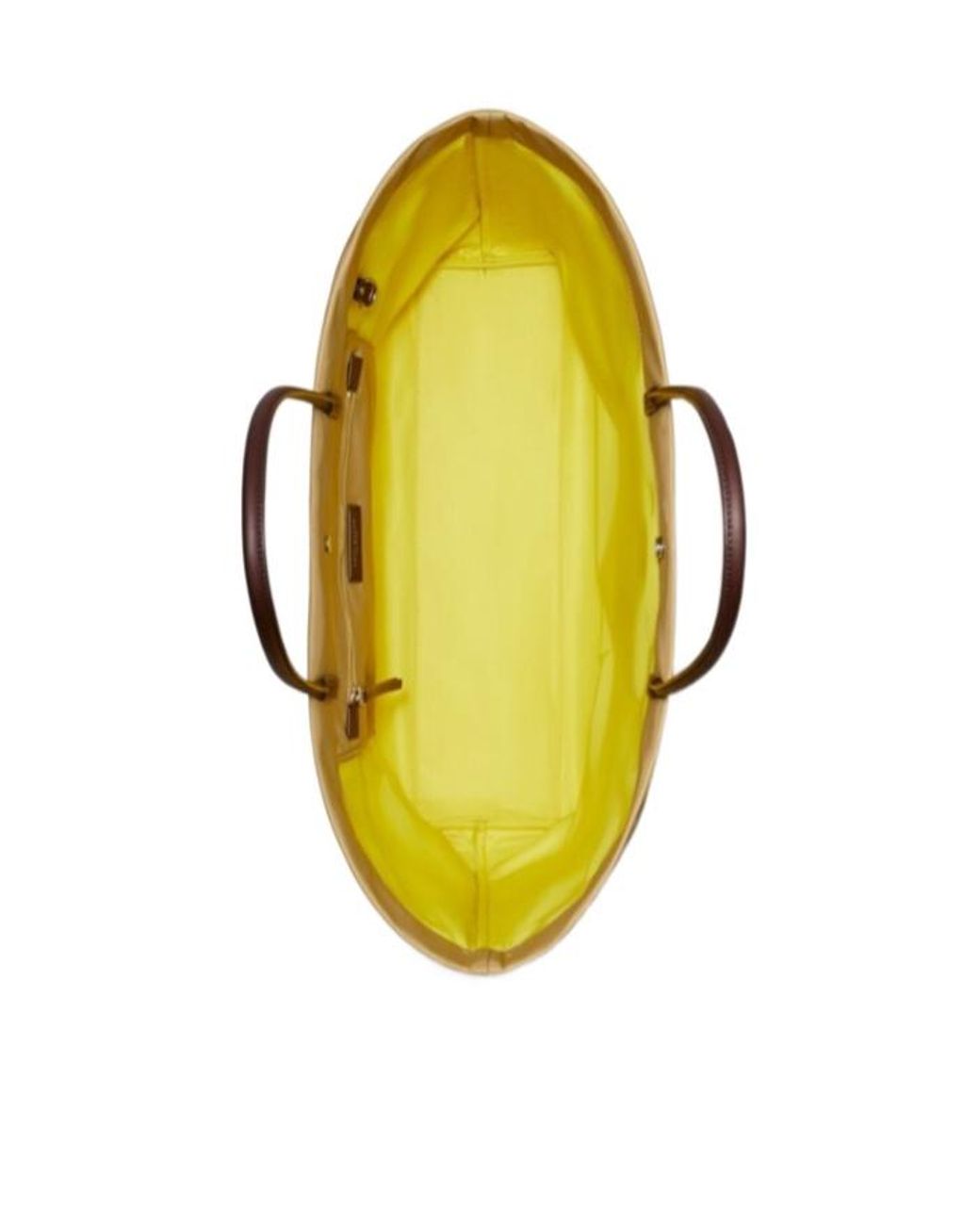 Tory Burch Yellow Ella Twist Logo Top Handle Bag
