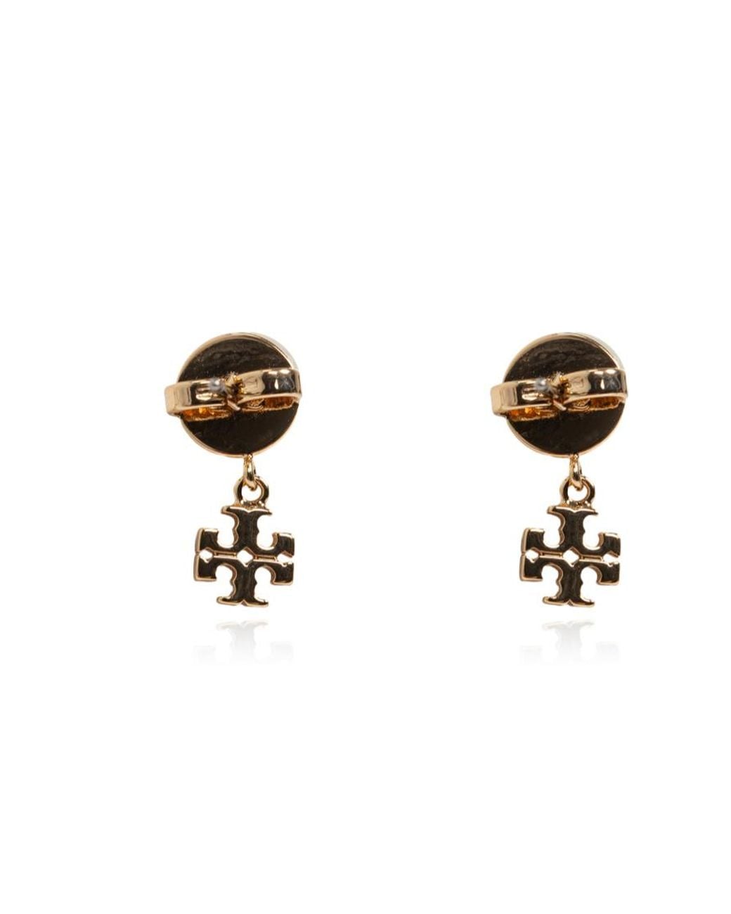 Tory Burch White Small Moondance Stud Earrings