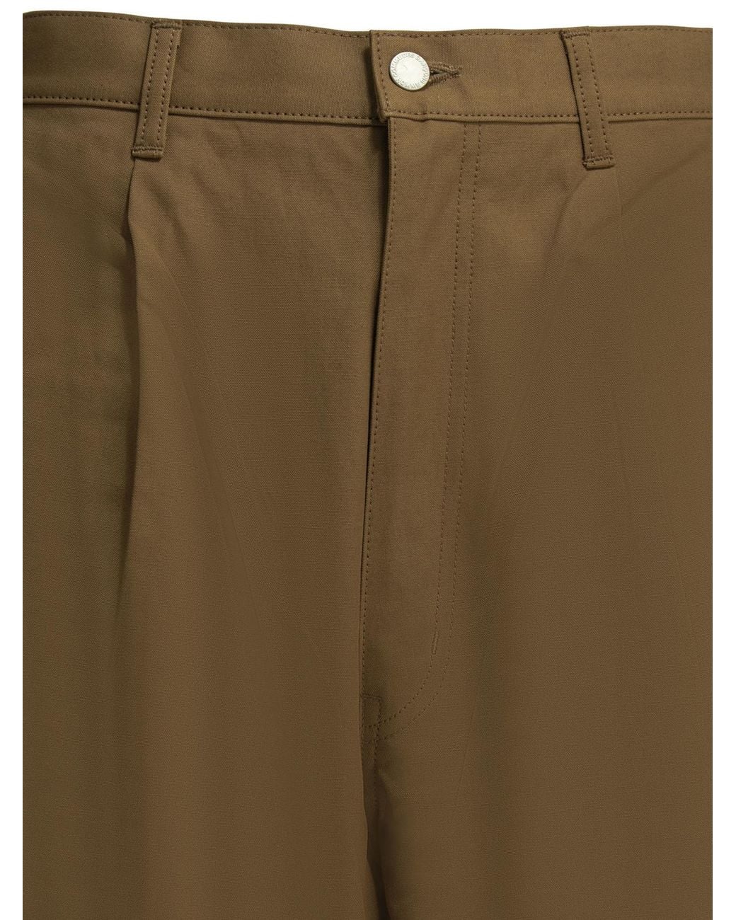 Comme des Garçons Green Comme Des Garçons Homme Pleated High-Waist Shorts for men