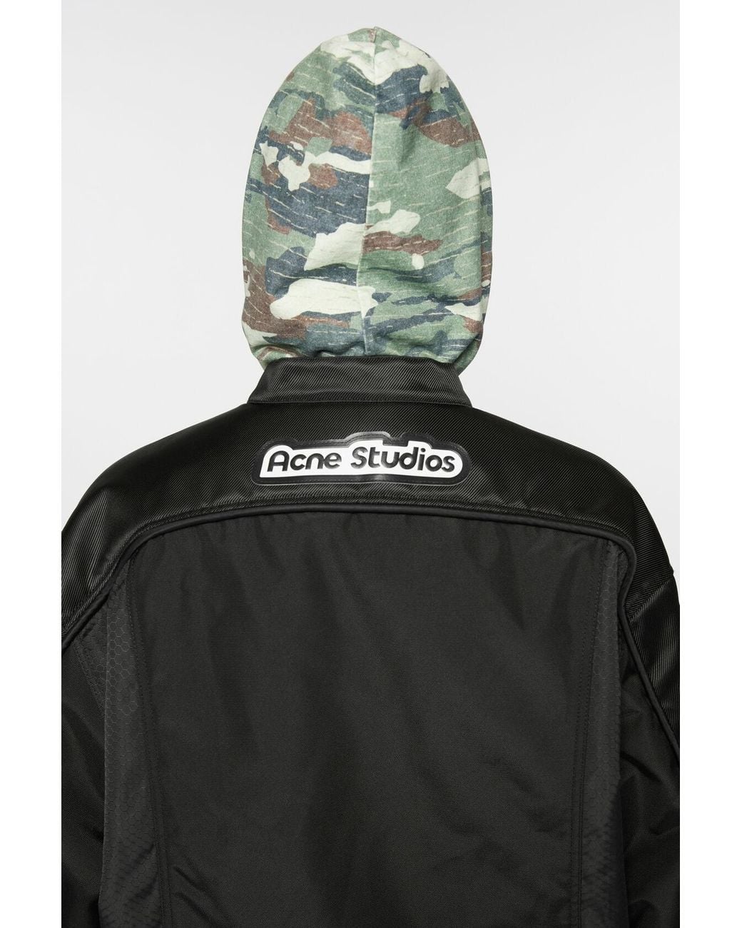 Acne Black Panelled Padded Jacket for men