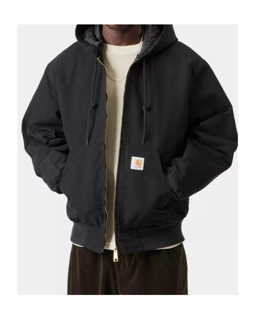 Carhartt Black Og Active Hooded Jacket for men