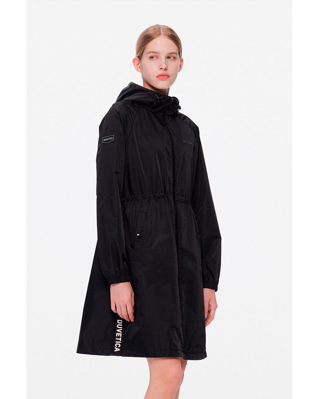 Duvetica Black Hooded Parker Coat