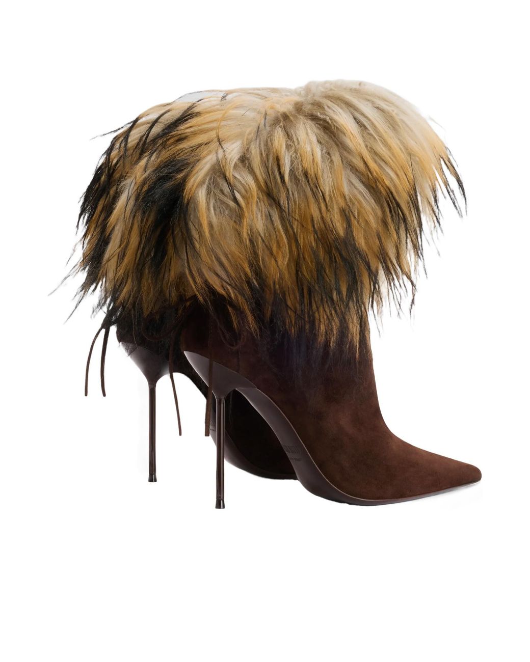 Paris Texas Brown Lidia Fur Ankle Boots