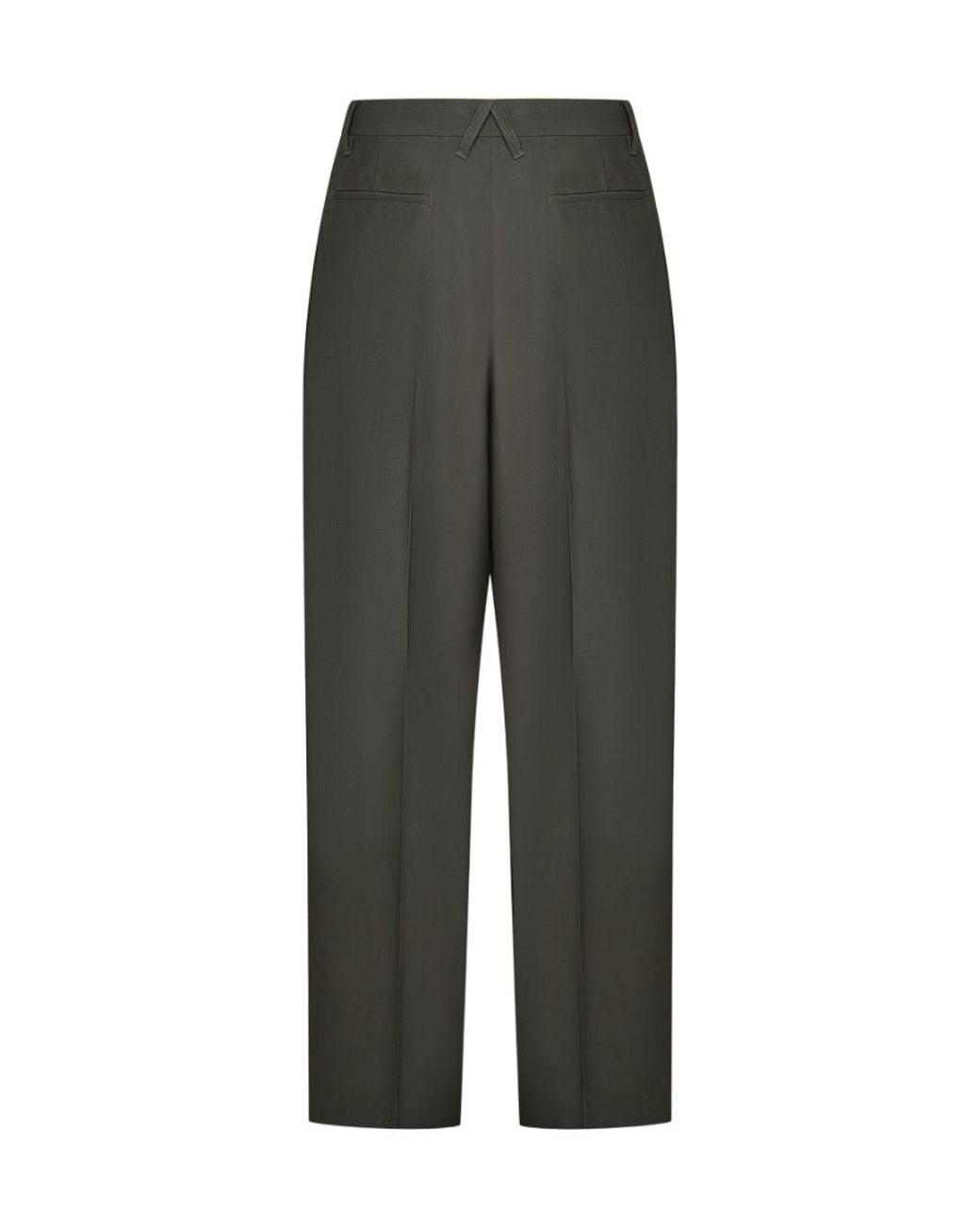 Ambush Gray Wide-Leg Mid-Rise Tailored Trousers for men